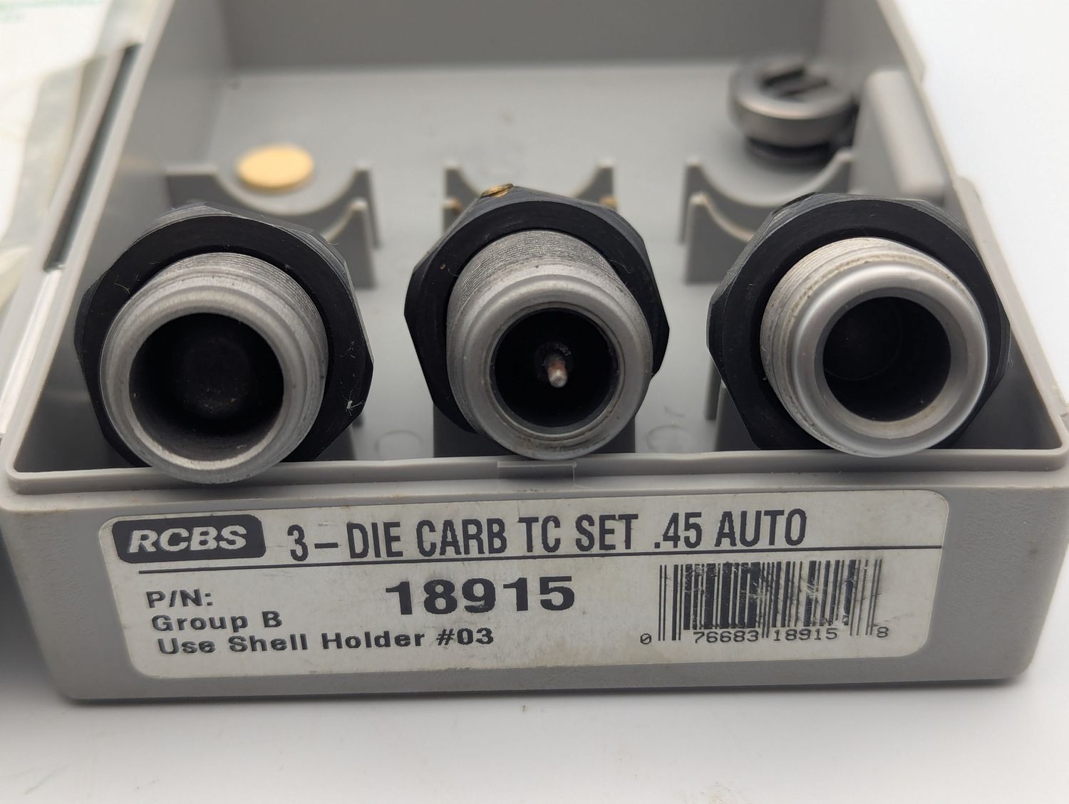 Die Set RCBS 3 Die Carb TC Set .45 Auto