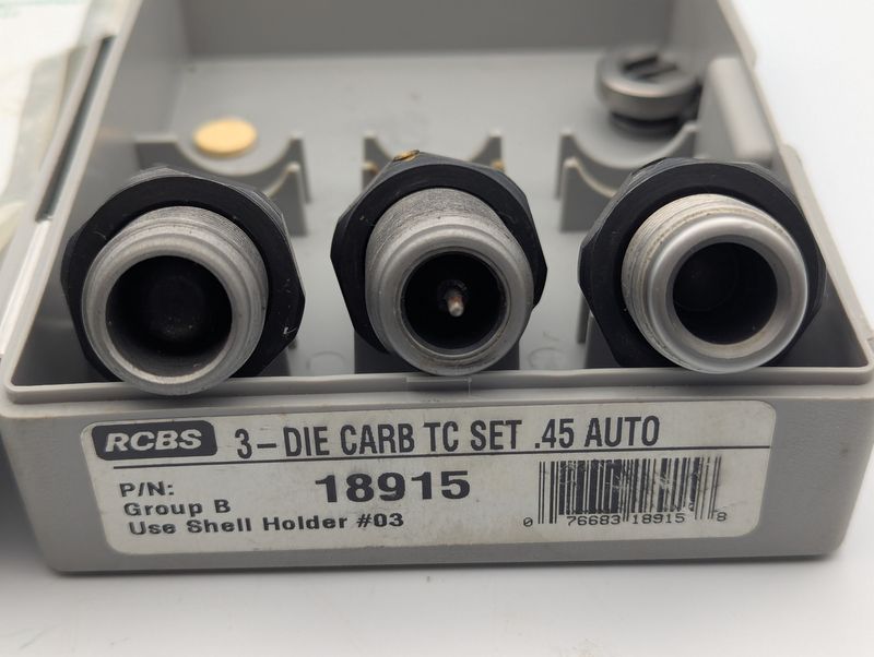 Die Set RCBS 3 Die Carb TC Set .45 Auto