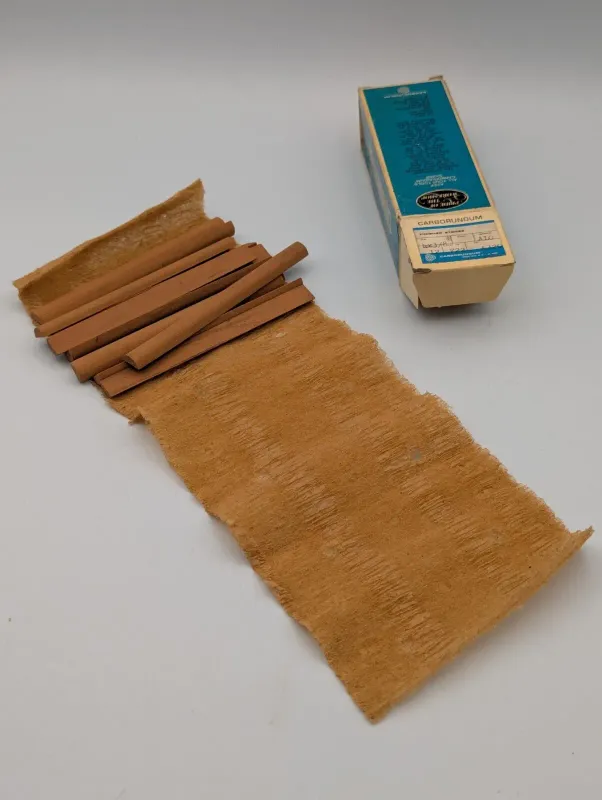 NOS Carborundum Half Round Stones