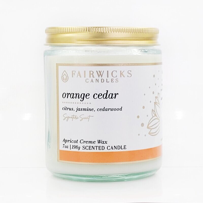 Orange Cedar Jar Candle