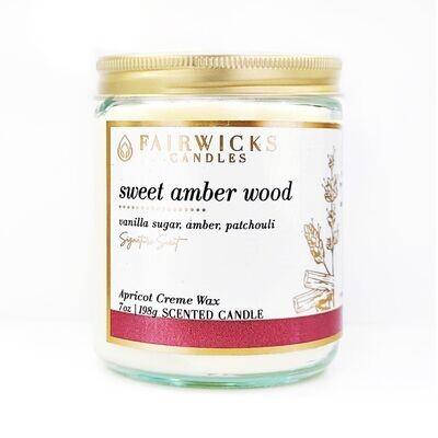 Sweet Amber Wood Jar Candle