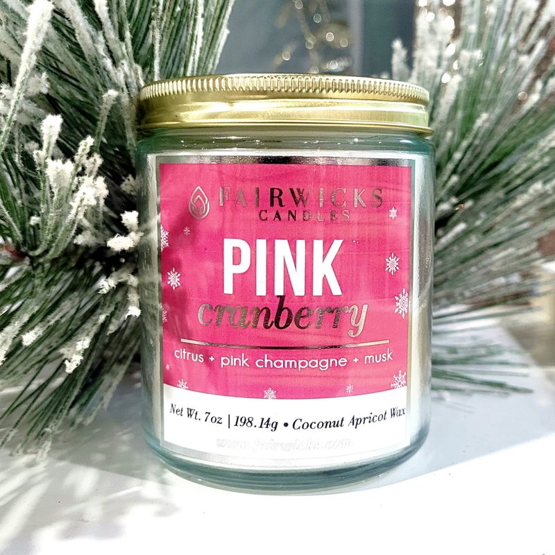 Pink Cranberry Jar Candle