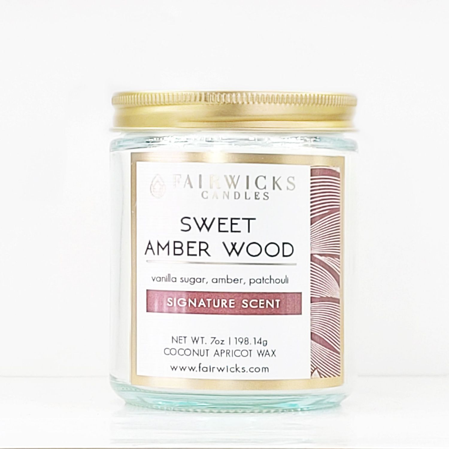 Sweet Amber Wood Jar Candle