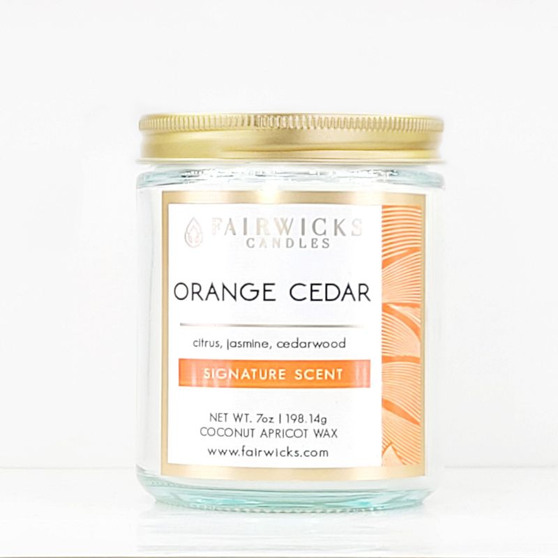 Luxury candle in glass jar – Bold Vibrant Citrus Home Fragrance