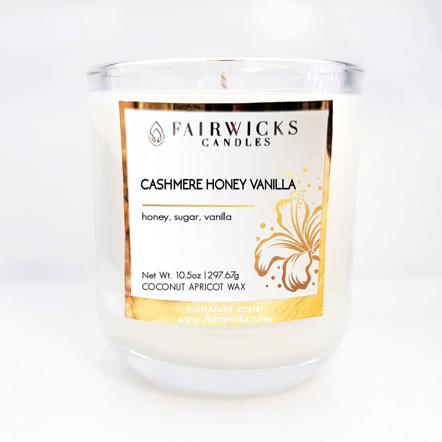 Luxury High End candle in glass jar – Cashmere Honey Home Fragrance
