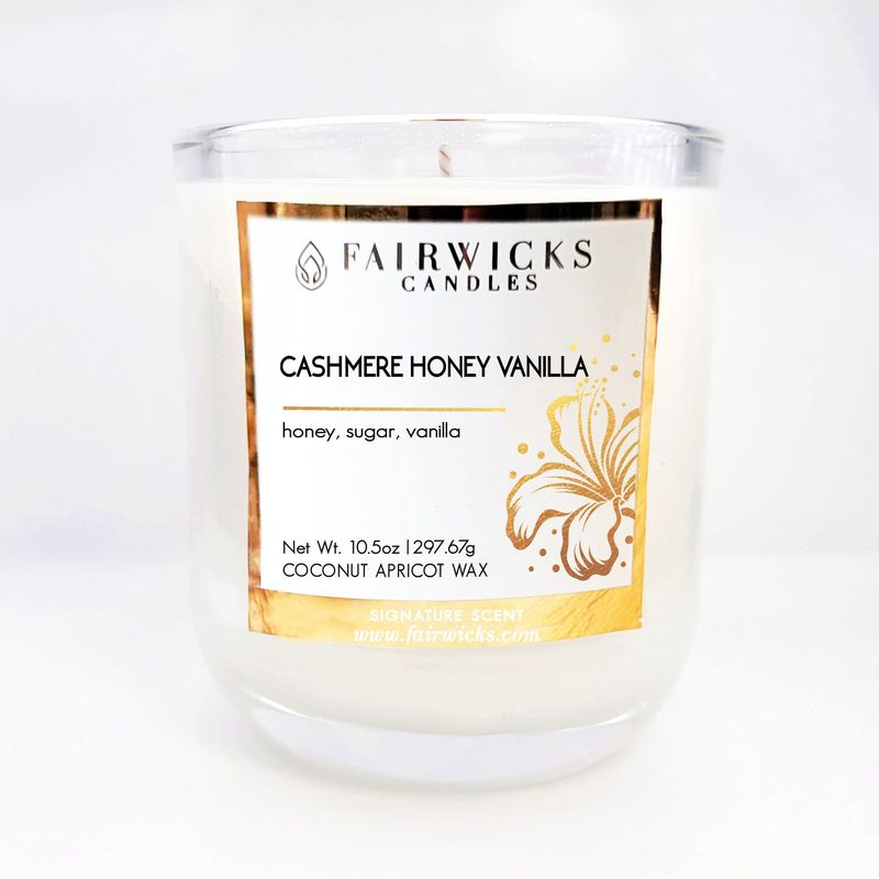 Luxury High End candle in glass jar – Cashmere Honey Home Fragrance