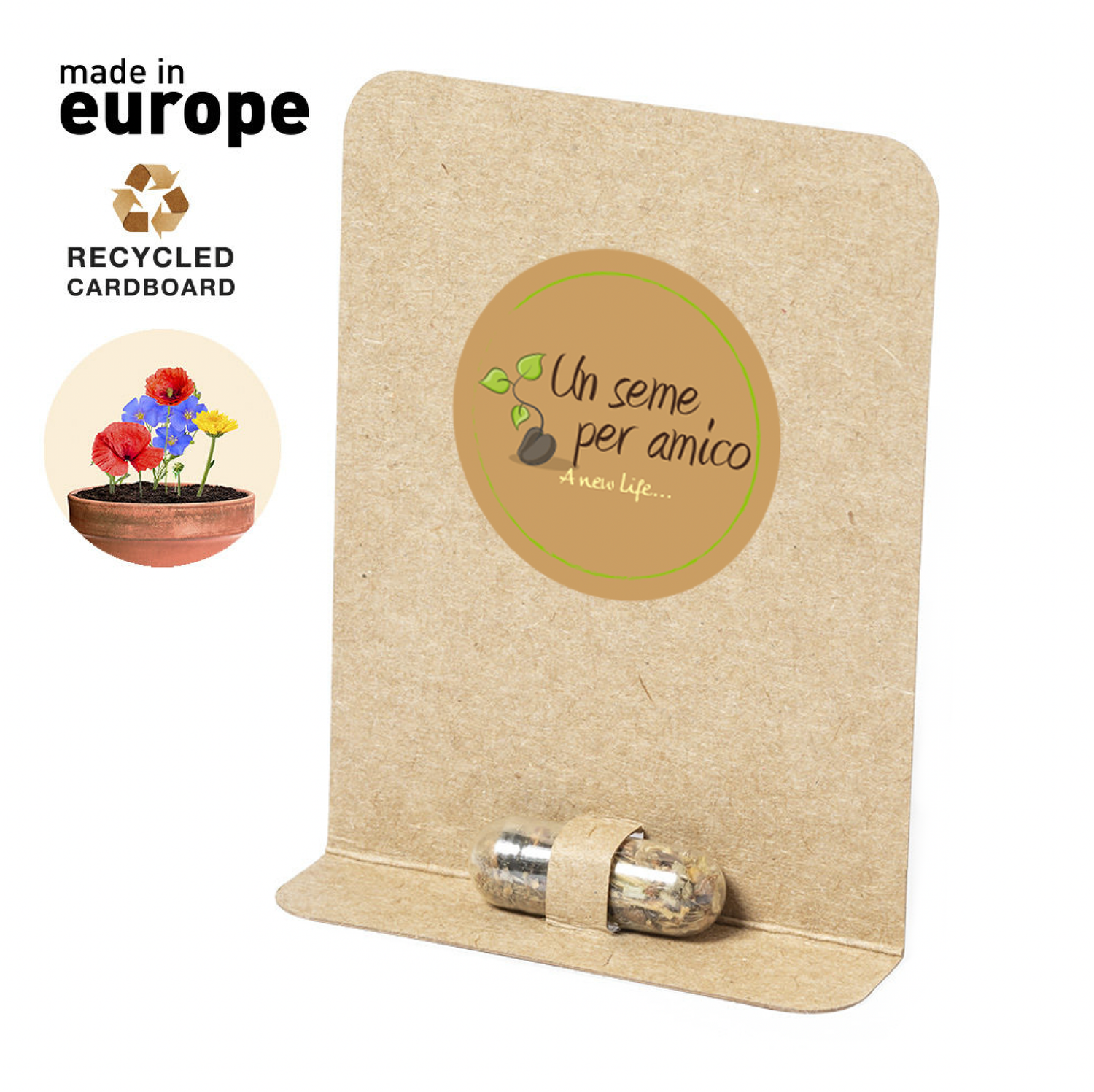 Capsula con semi di fiori