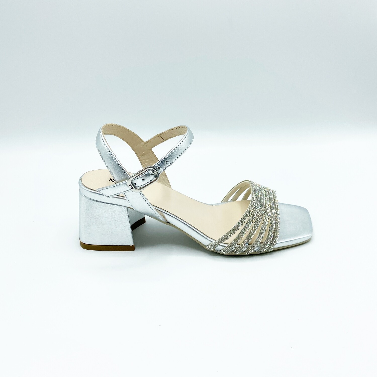 Sandalo Nero Giardini art.E307320DE/700 colore argento