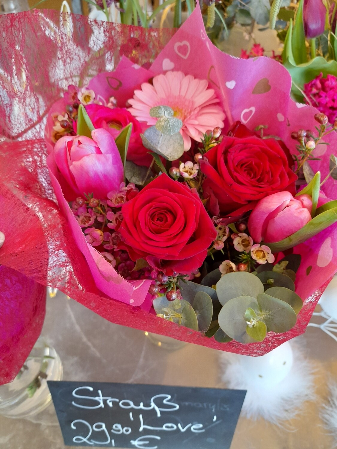 Love - Strauß rot-pink
