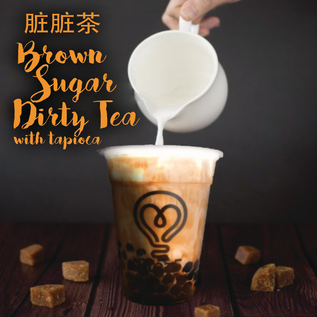 Brown Sugar Dirty Tea with Tapioca