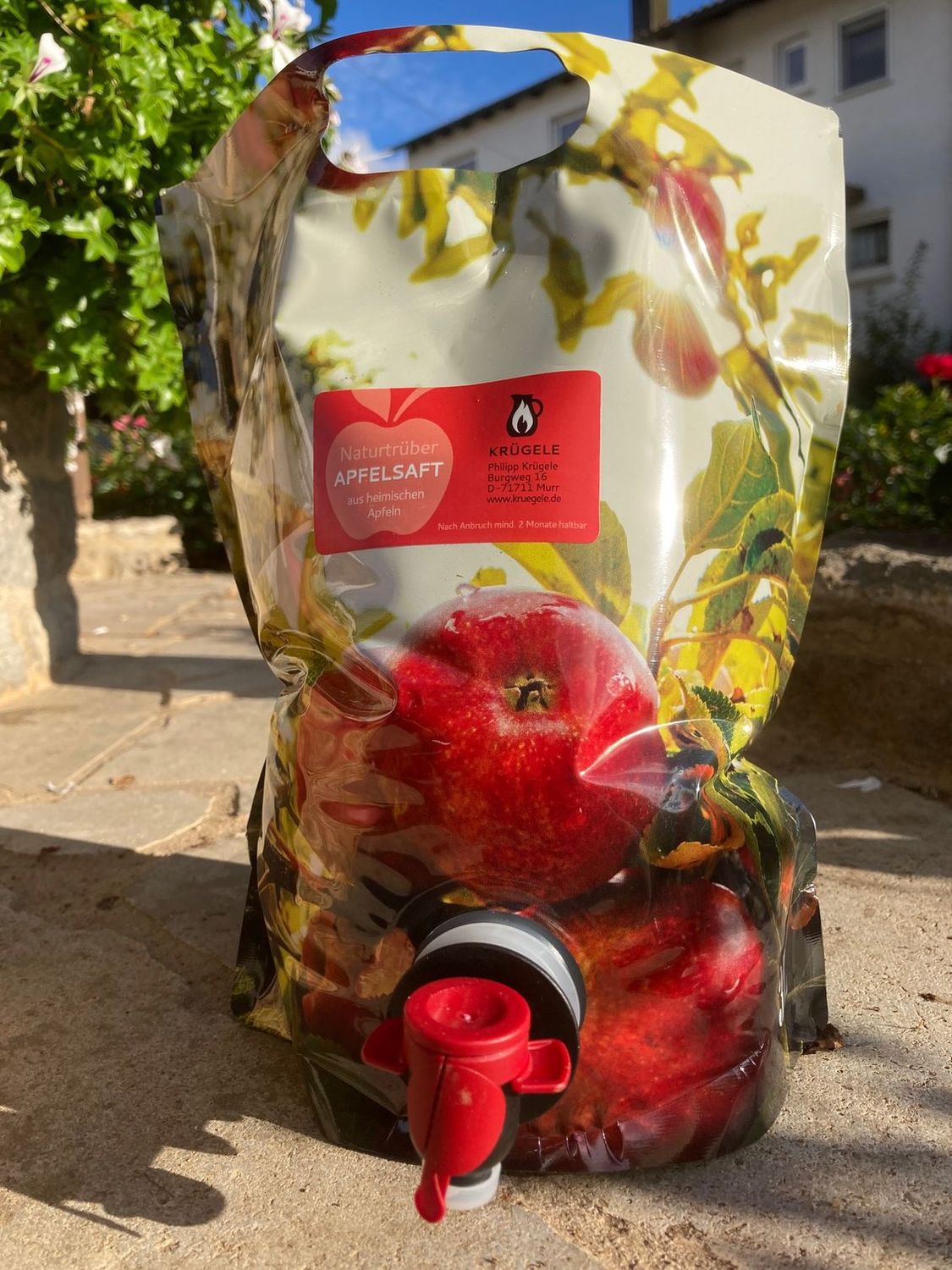 naturtrüber Apfelsaft im 3l Beutel
