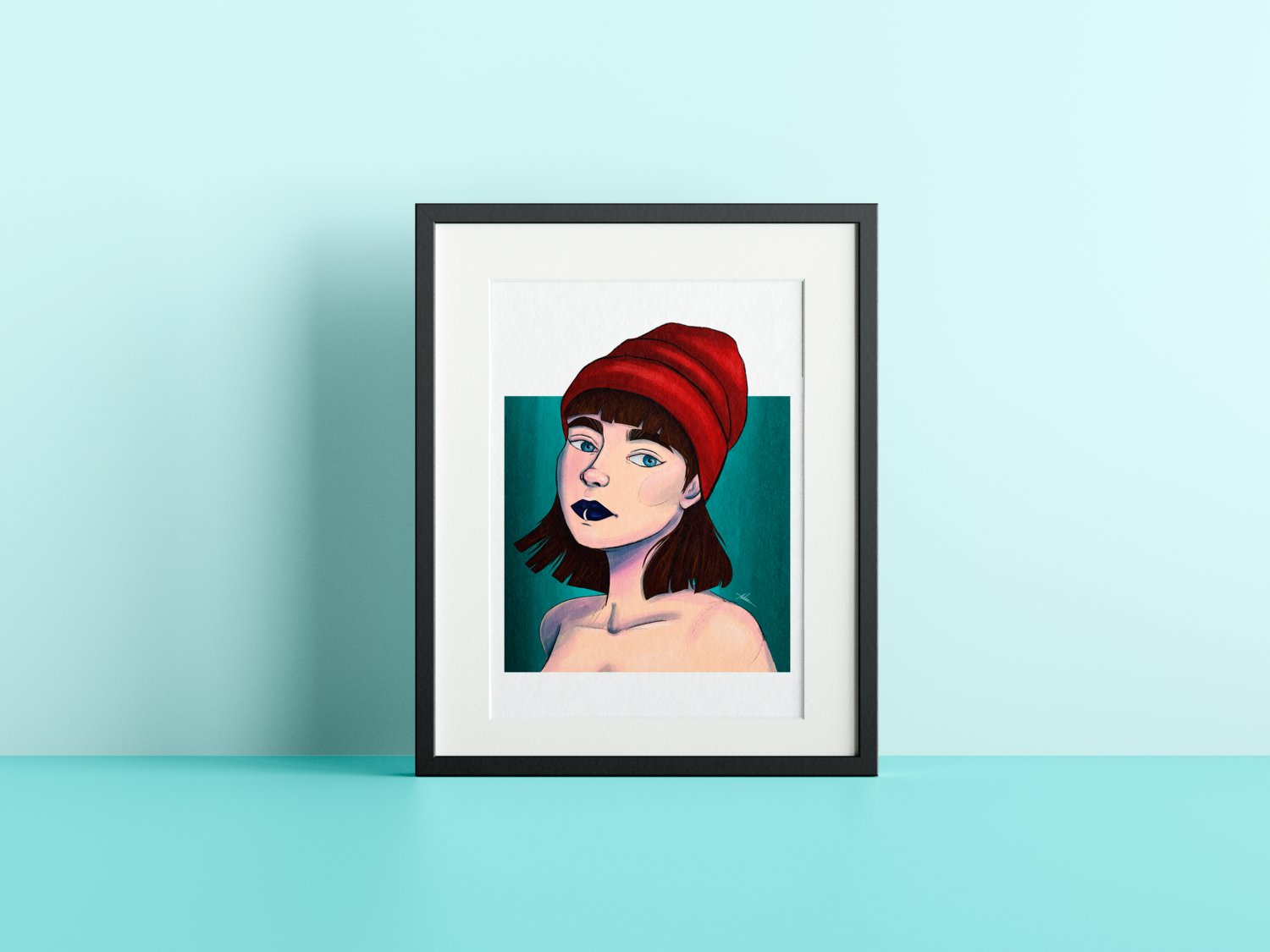 Chica con gorrito