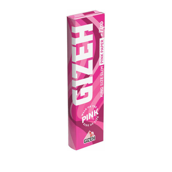 "Gizeh" All Pink King Size Slim Papers + Tips