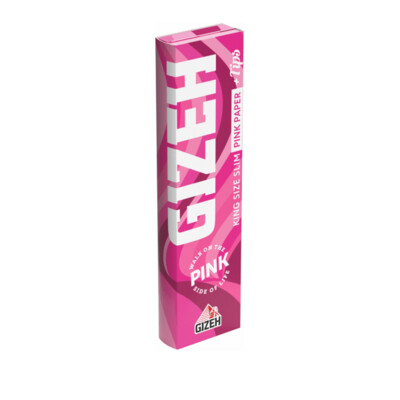 "Gizeh" All Pink King Size Slim Papers + Tips