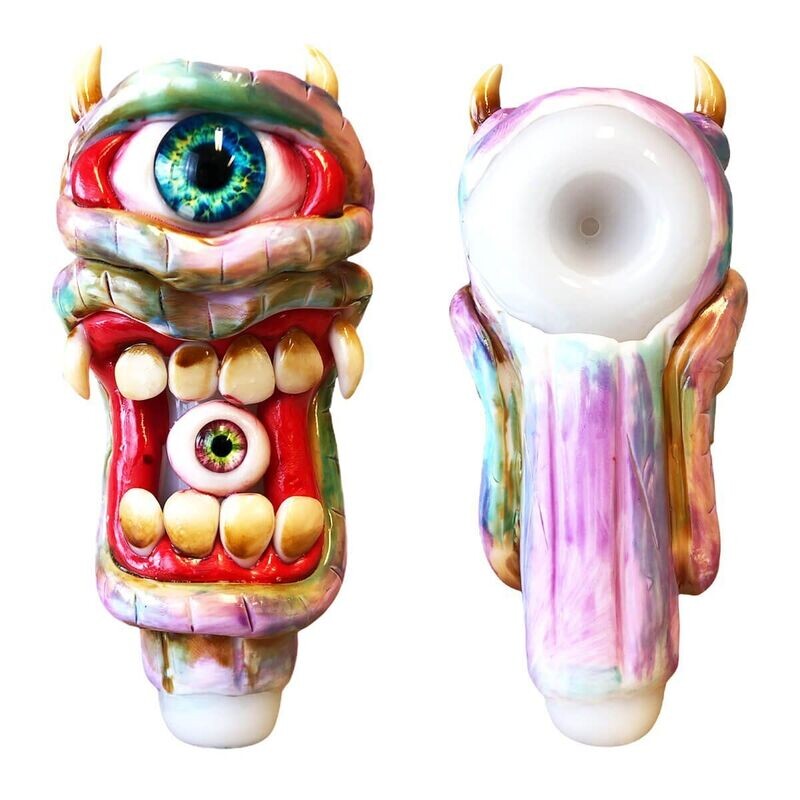 Creepy Oculist Glass Pipe Monster Edition 14cm, Glaspfeife