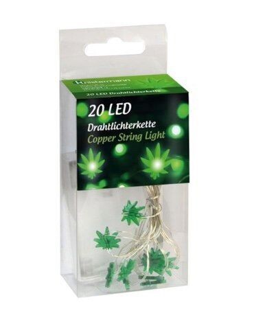 Drahtlichterkette "Cannabis"