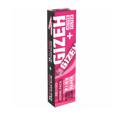 "Gizeh" Kombi Pack- King Size Slim+ Active Filter PINK