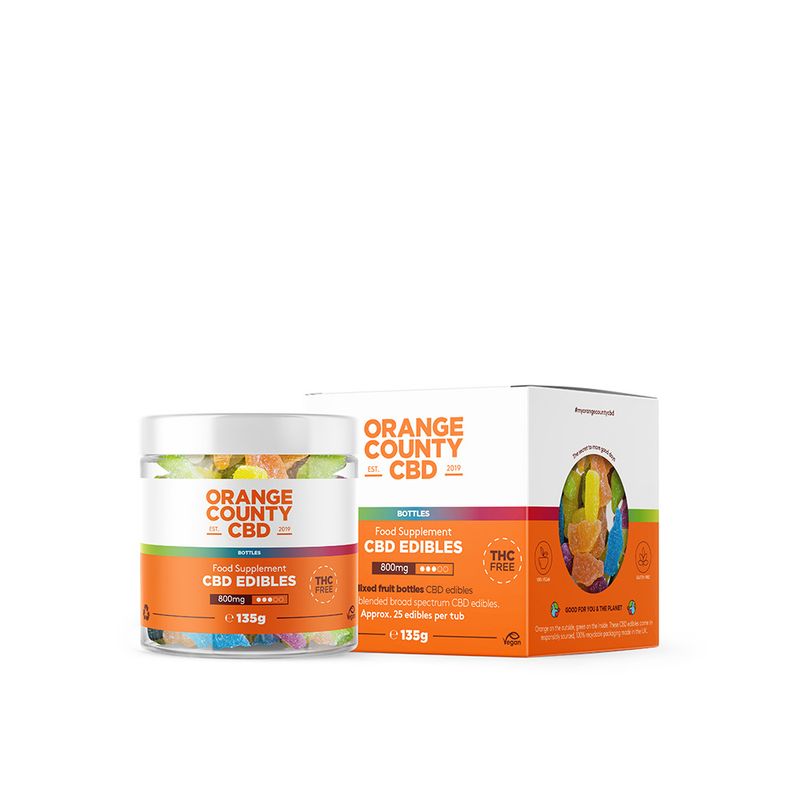 "Orange County" CBD Edibles Bottles 800mg/ 25 Stück