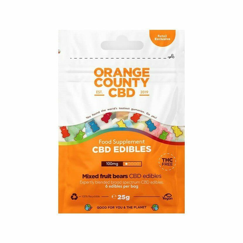 "Orange County" CBD Edibles Bottles 100mg/6 Stück