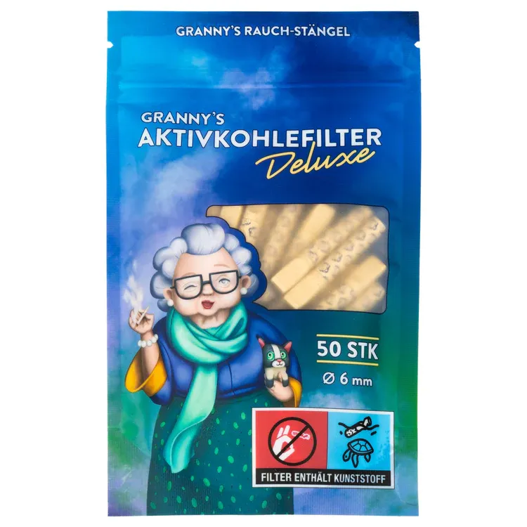 "Granny’s" Hybrid Aktivkohlefilter Deluxe – 6 mm, 50 Stück