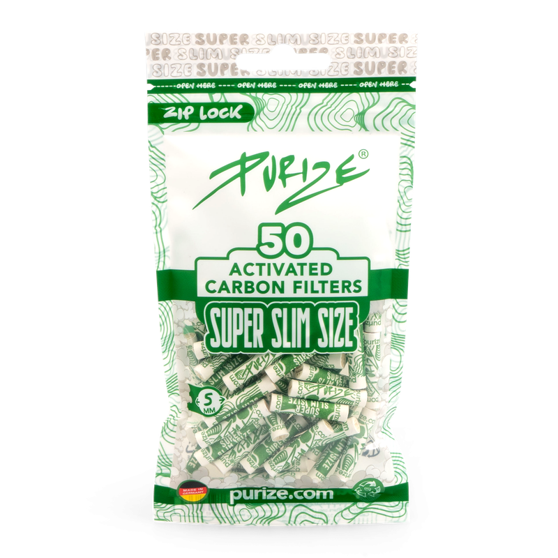 "Purize" Super Slim Size Aktivkohlefilter 50 Stück