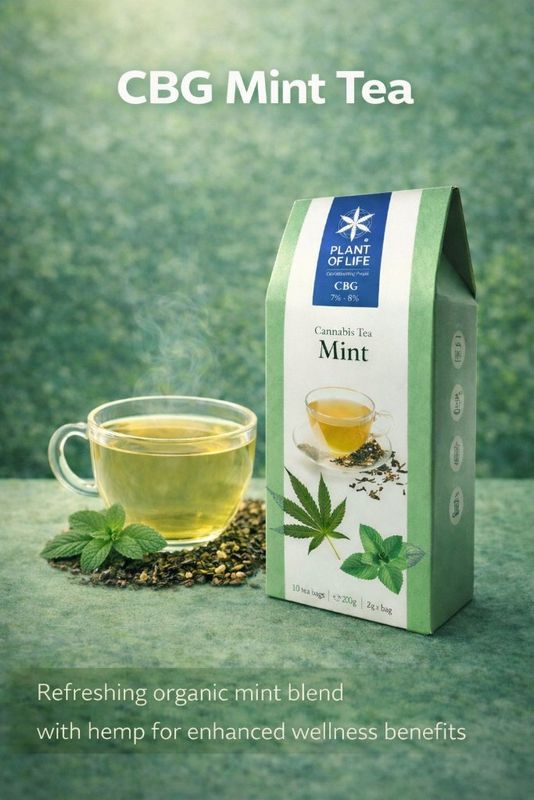 "Plant of Life" CBG Tee Minze 7% - 8% CBG