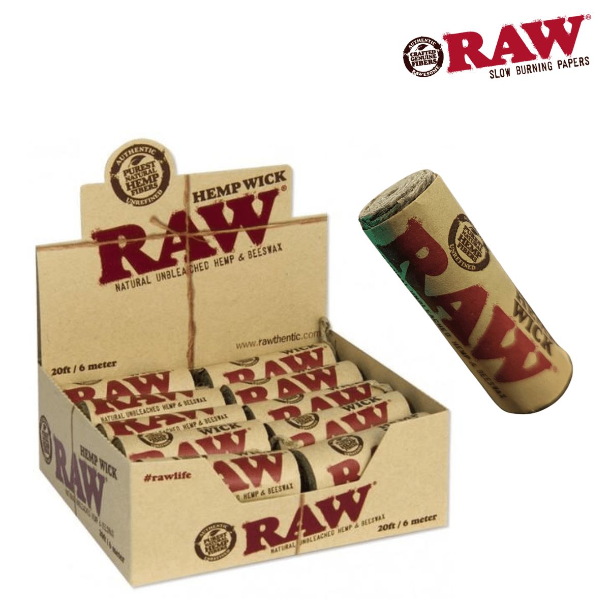 "RAW Hemp Wick 6 Meter