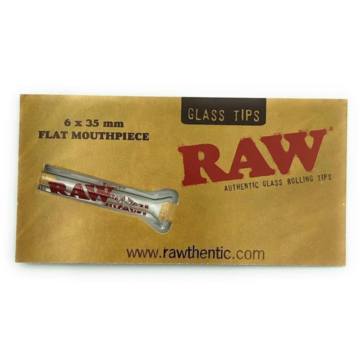"RAW Glass Tips 6x35mm Flat Mouthpiece