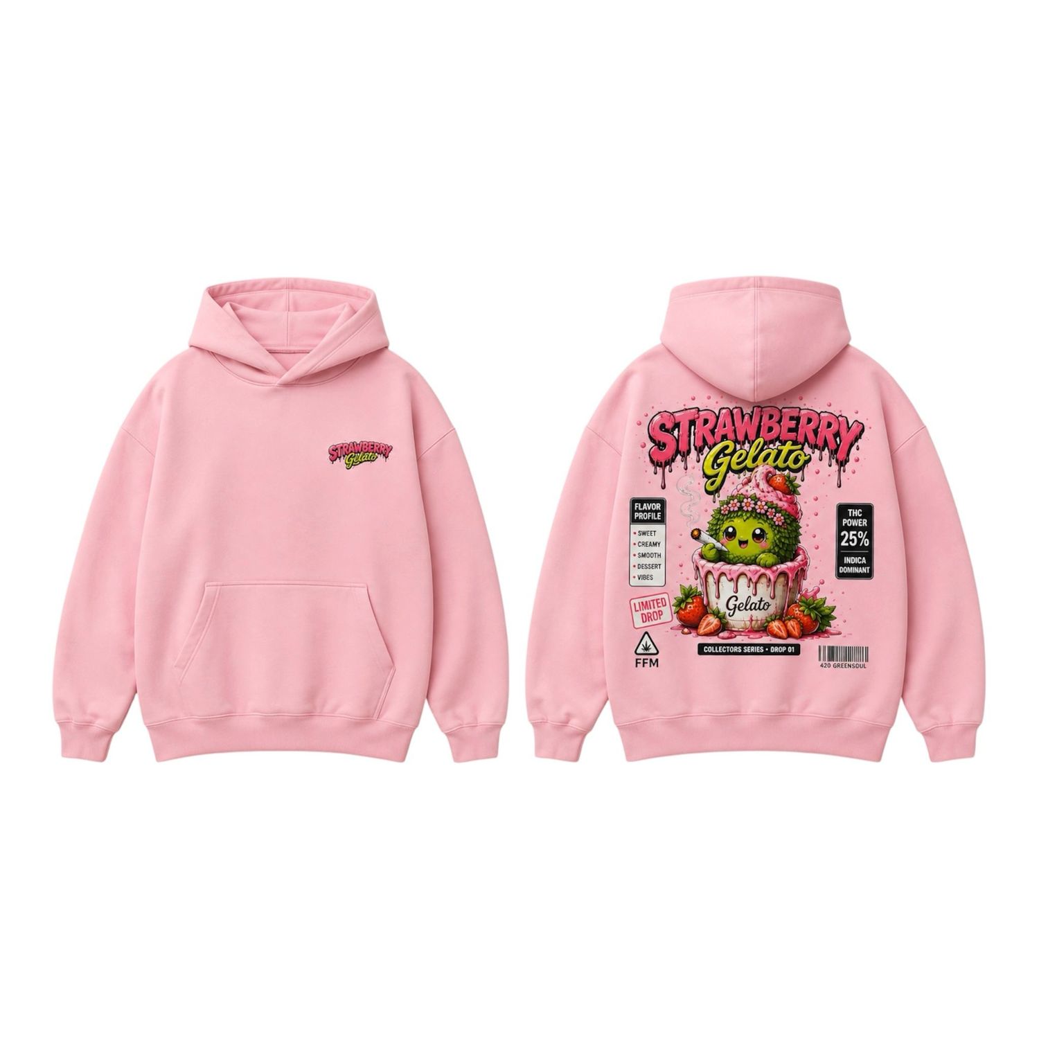 "Baby Bud" Hoodie Strawberry Gelato