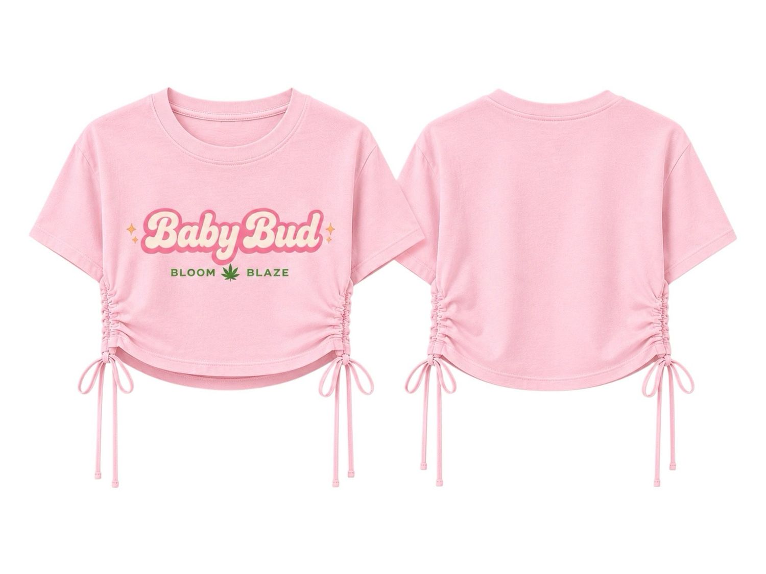 "Baby Bud" Crop Top mit Seitenzip