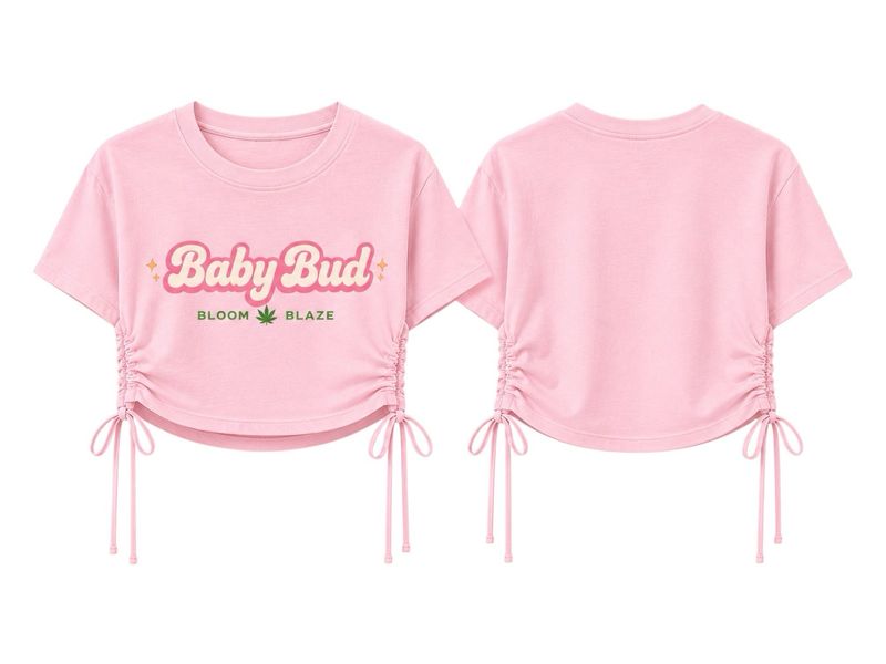 "Baby Bud" Crop Top mit Seitenzip