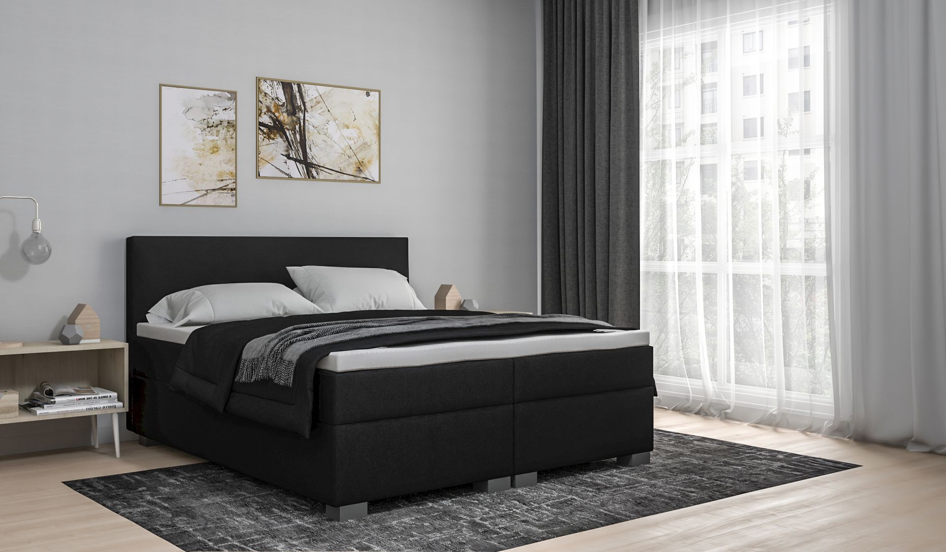 Boxspring Marseille 30 cm geveerde boxen