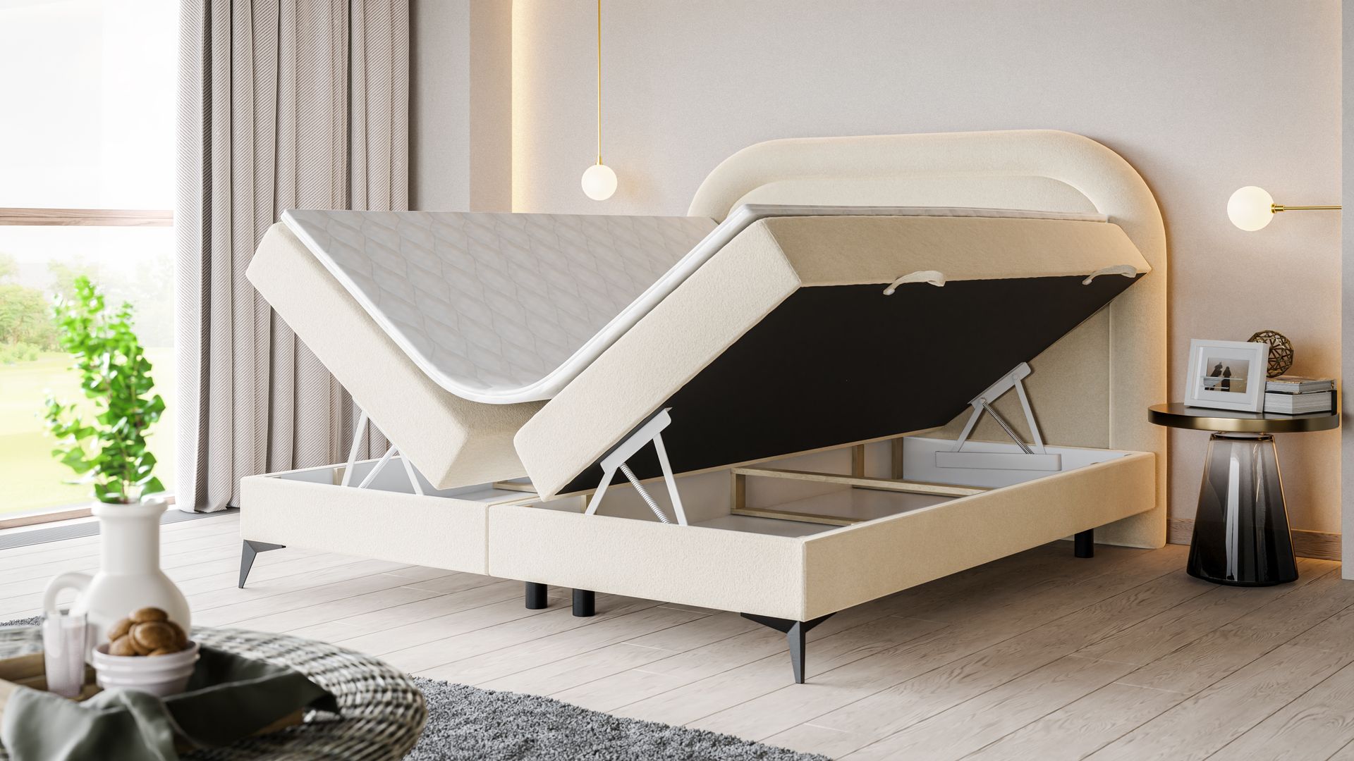 Boxspring met opbergruimte Valentina