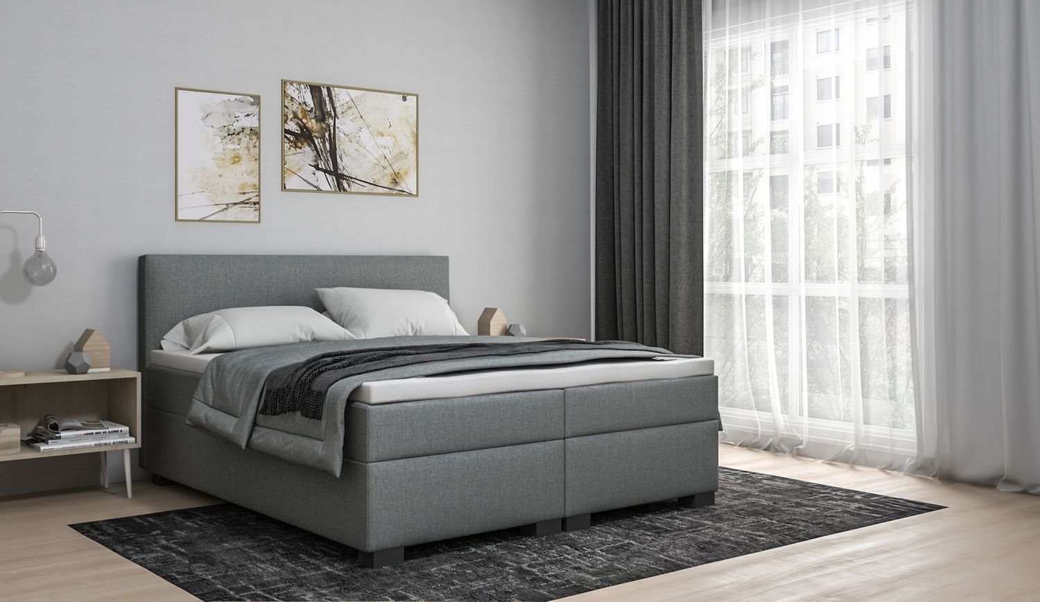 Boxspring Marseille 30 cm geveerde boxen