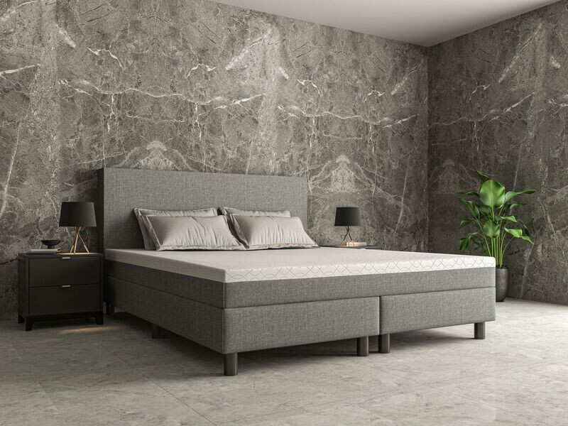 Boxspring  Lucca met  geïntegreerde topper