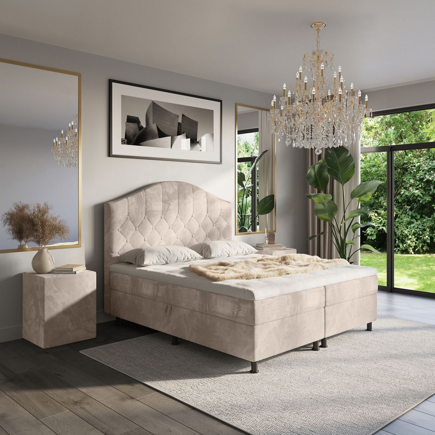 Boxspring met opbergruimte Luana