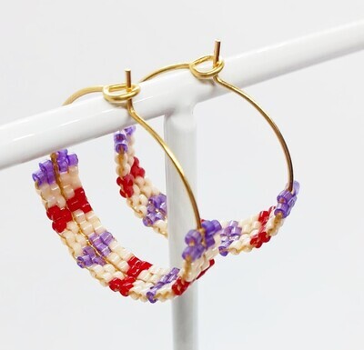 Valentine earrings hoop