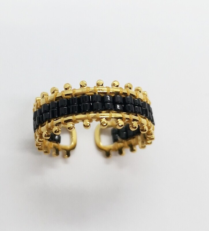 &quot;Les Choses&quot; alliance ring black