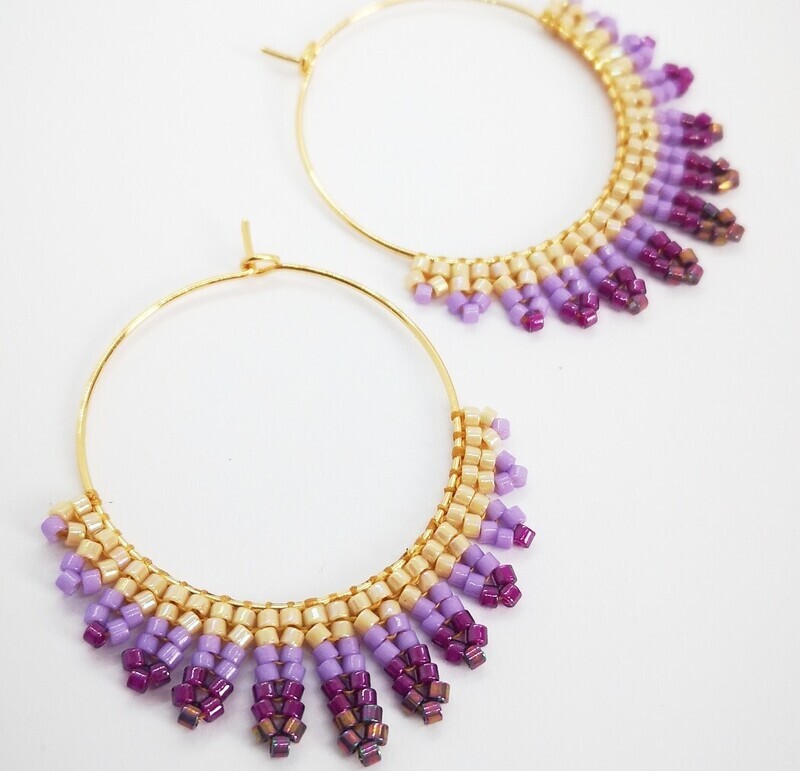 &quot;Tie and dye&quot; hoop earrings