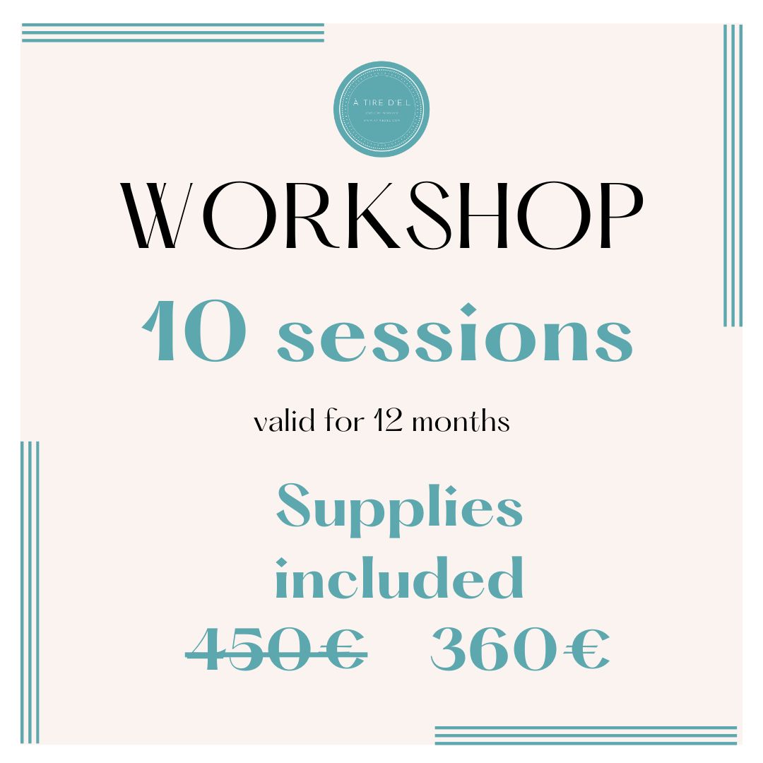 Workshop 10 sessions  supplies included