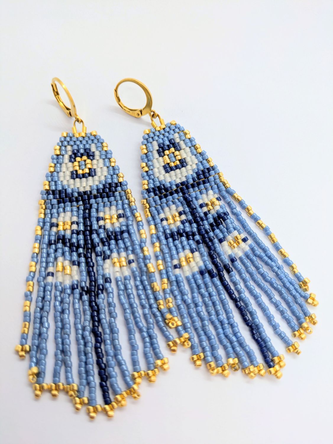 "Delft" Fringe earrings