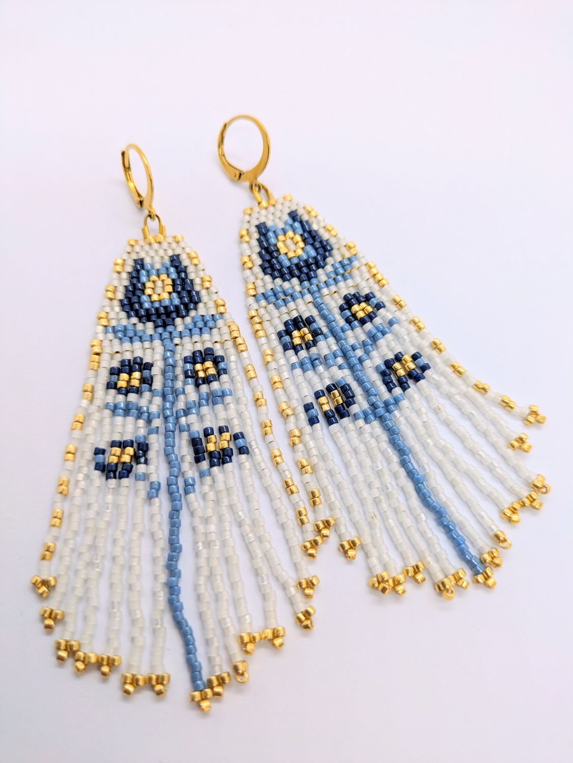 "Delft" Fringe earrings