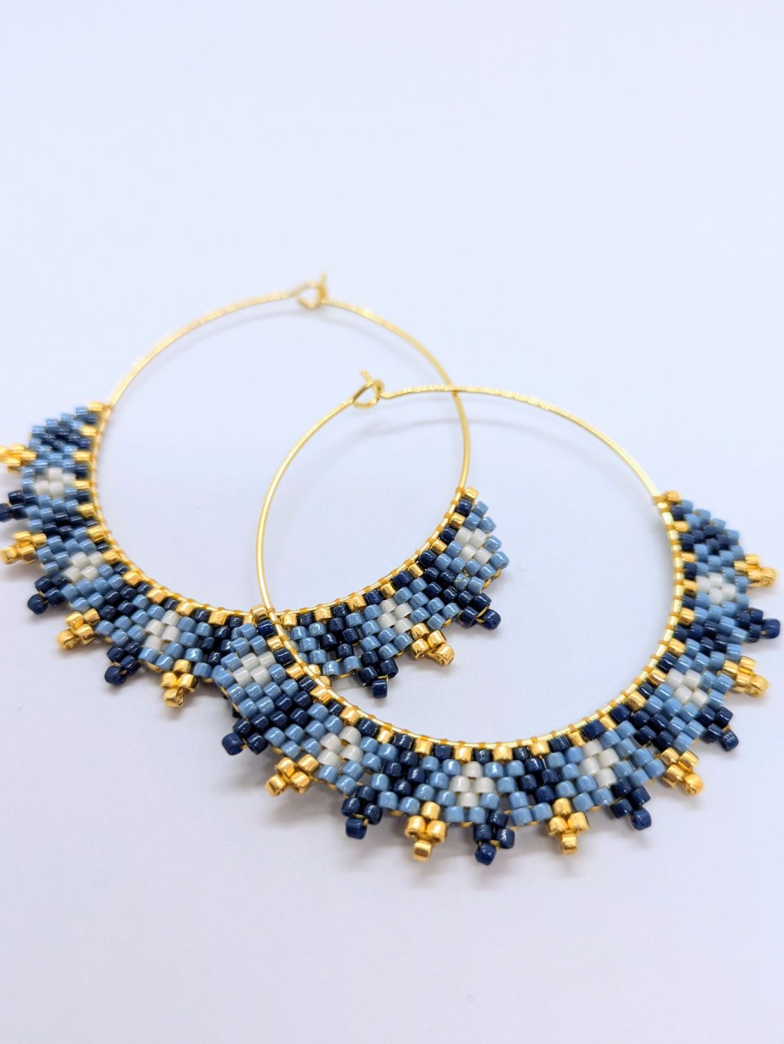 "Delft" Hoop earrings