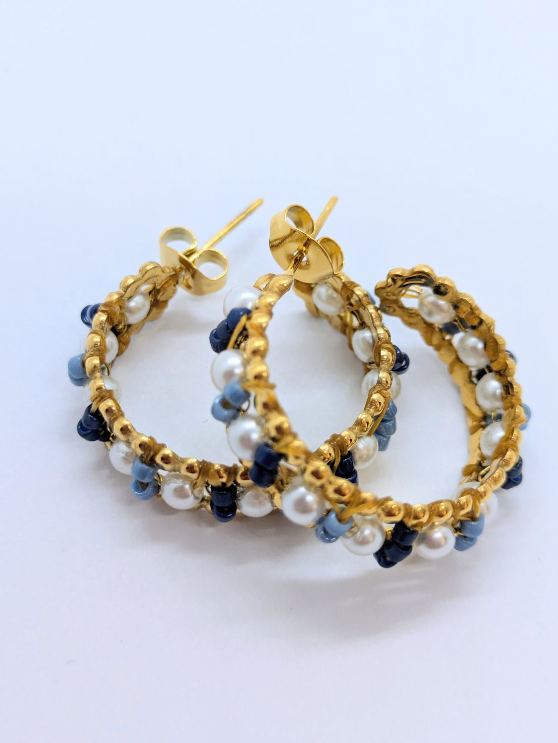 "Delft" Hoop earrings