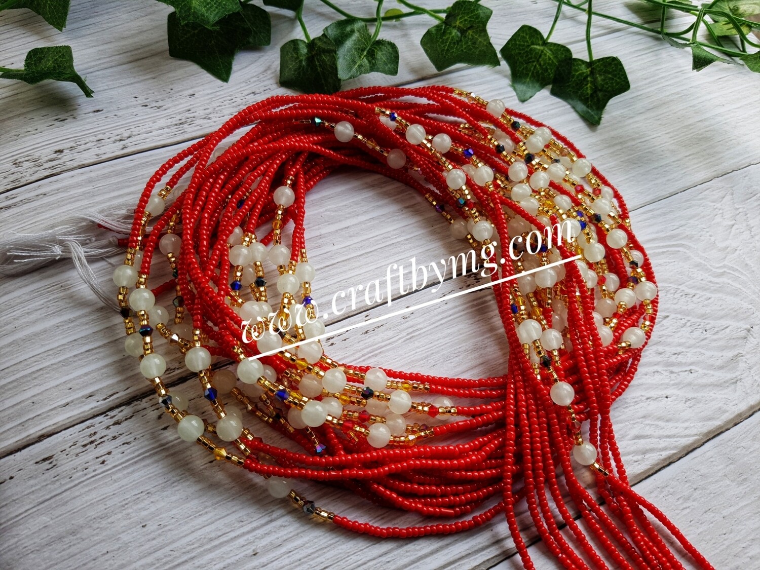 EDNA waistbeads (Red)