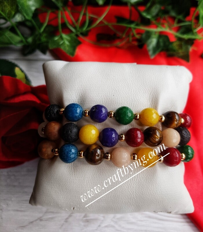 SANDRA Gemstone Bracelets -3 Pieces-