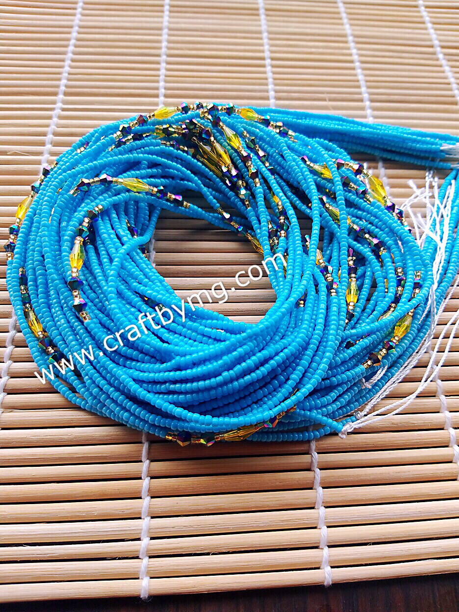MUDIWA waistbead (blue)