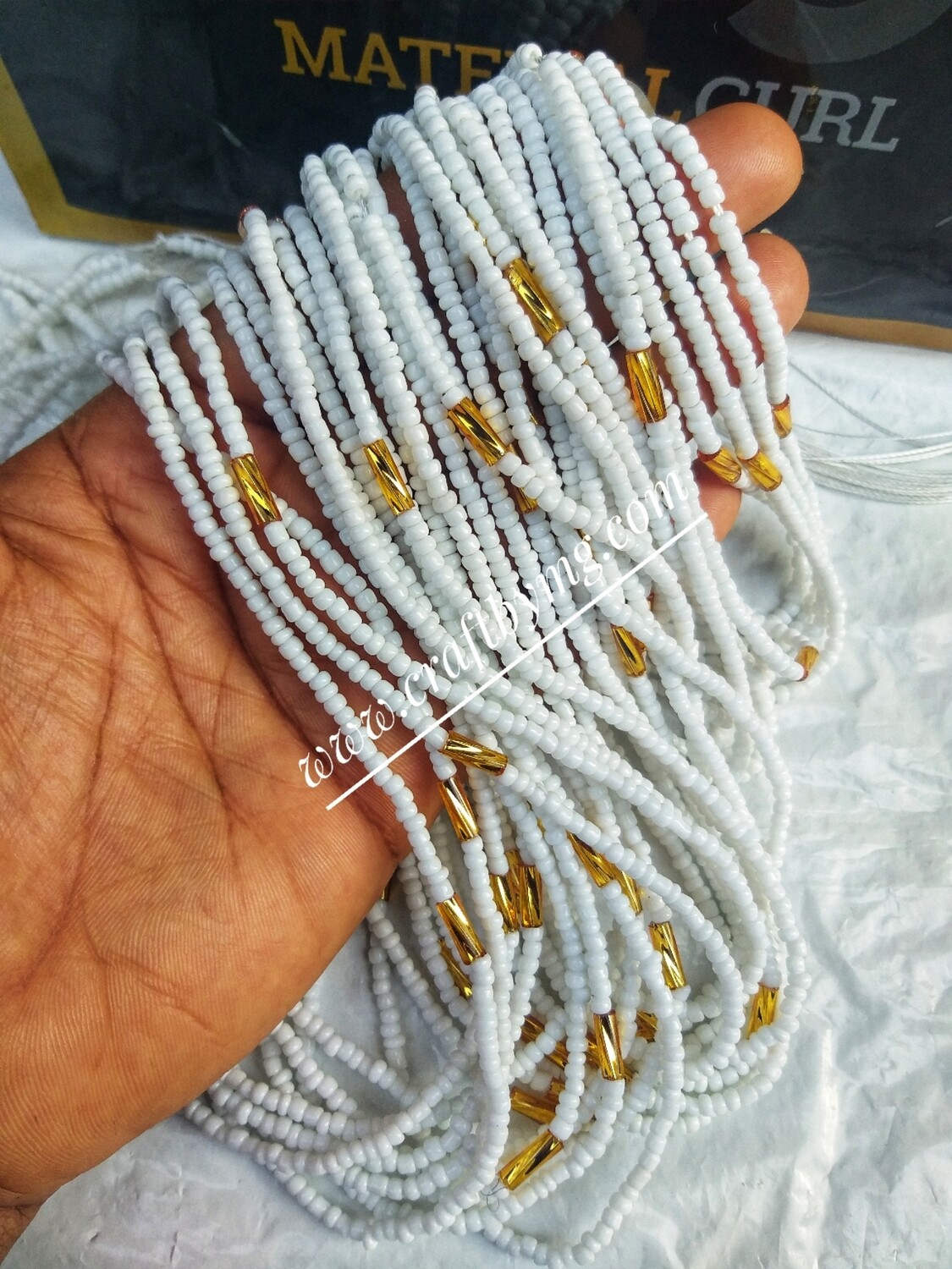 NKASI Waistbeads (white)