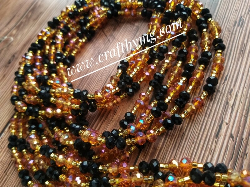 SOPHIA waistbeads (black) Luxe