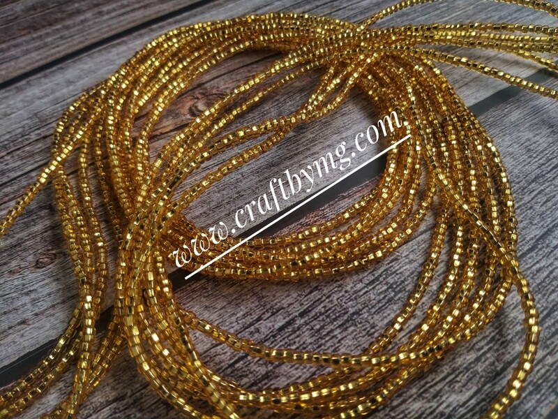 Czech Gold waistbeads (Solid) Not For Wholesale 
